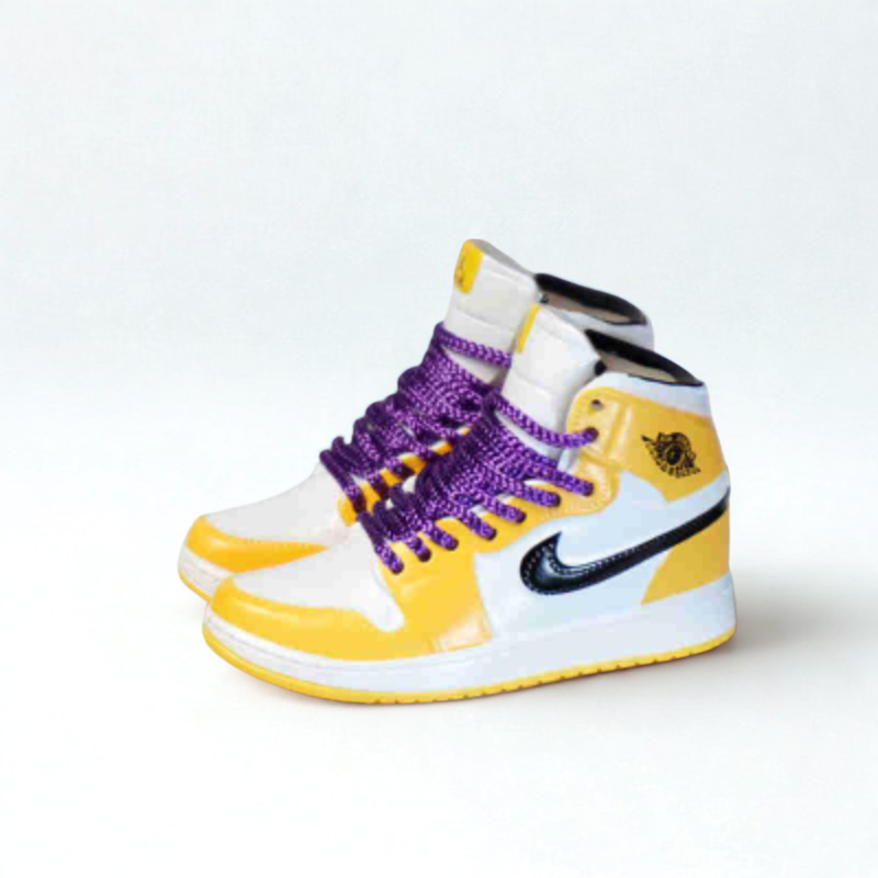 Labubu AJ1 Lakers Inspired High-Top Trainers