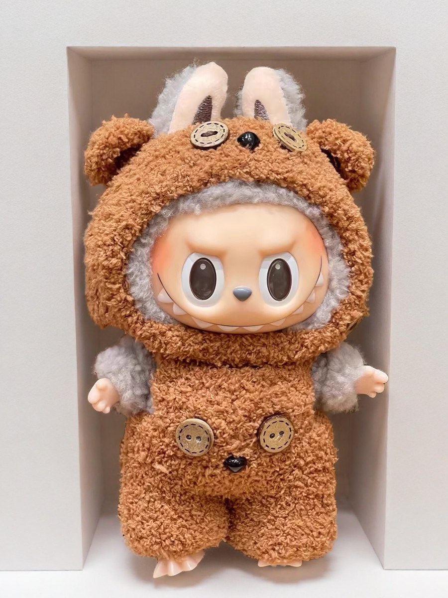 Labubu Brown Bear Plush - Soft and Cuddly (17cm)