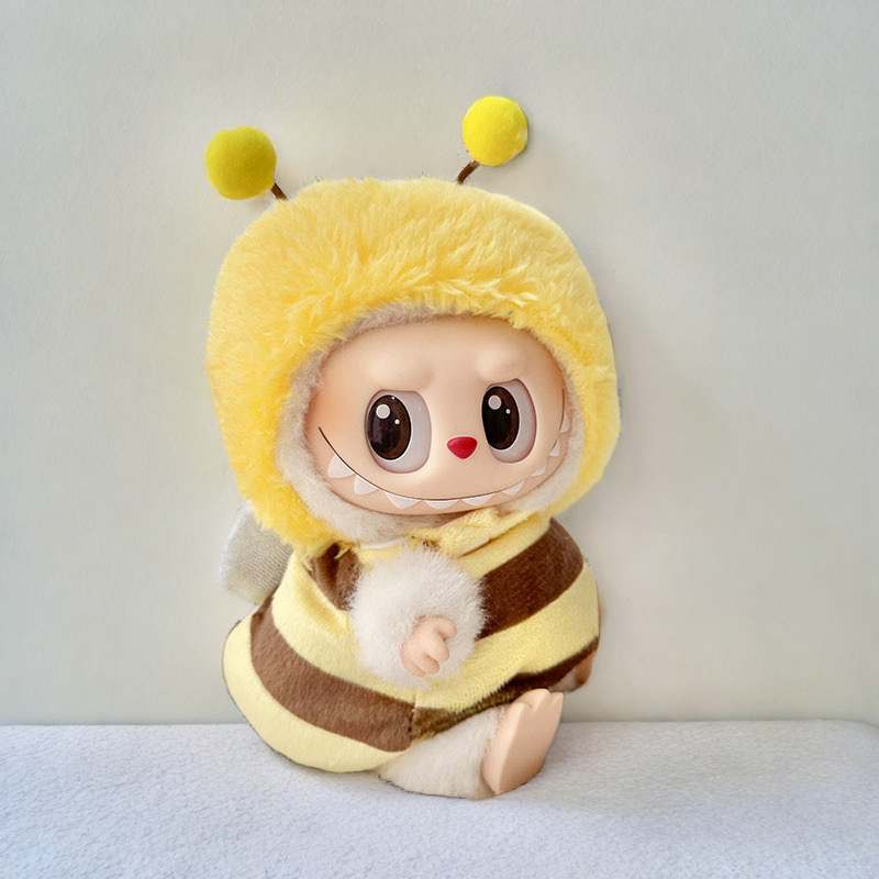 Labubu Honey Bee Set - Yellow & Brown Striped Character Costume