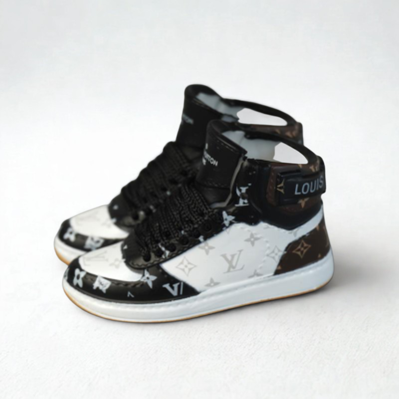 Labubu L.V Inspired High-Top Trainers - Monogram Mix