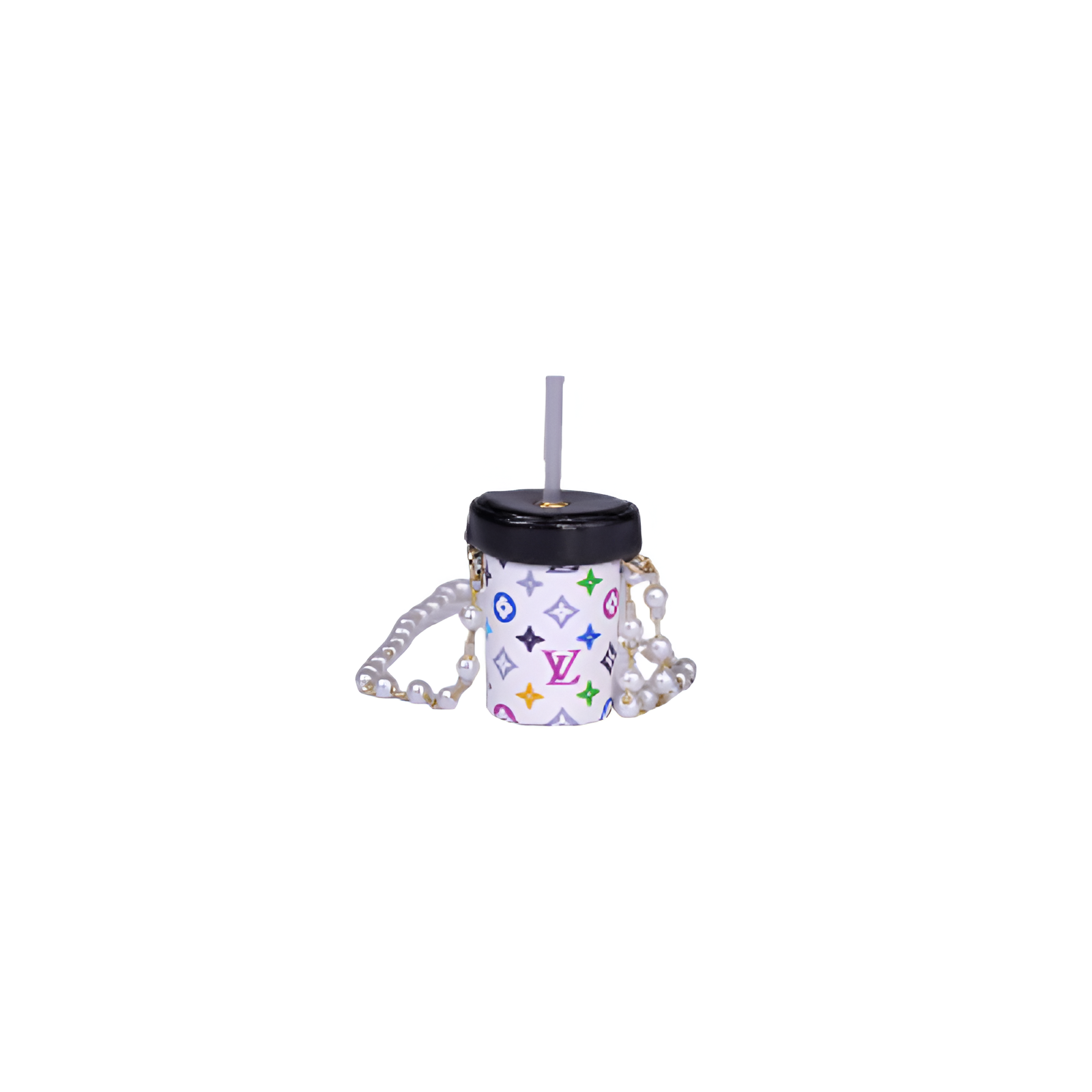 Labubu Miniature Designer Bubble Tea Cup - L.V Inspired