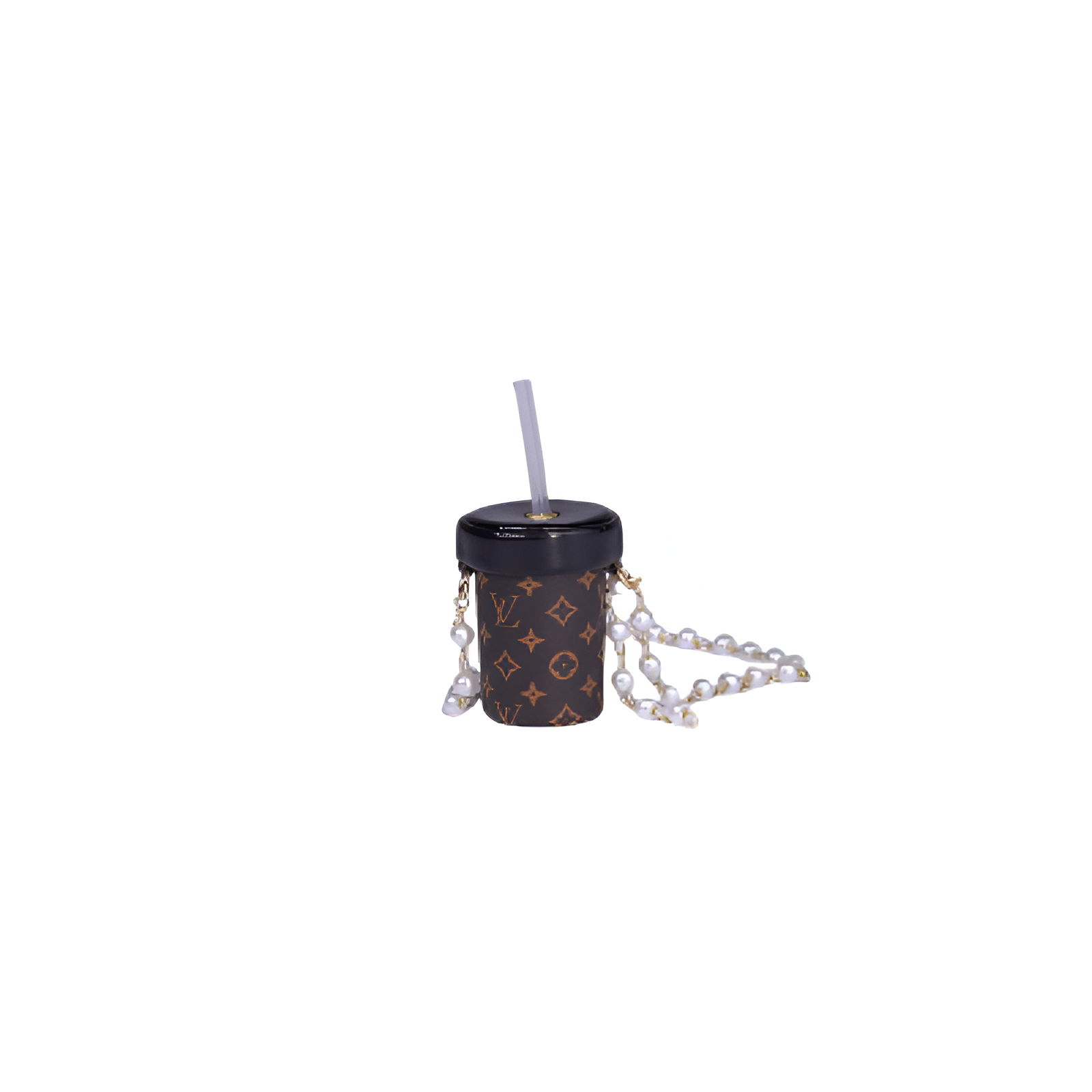 Labubu Miniature Designer Bubble Tea Cup - L.V Inspired